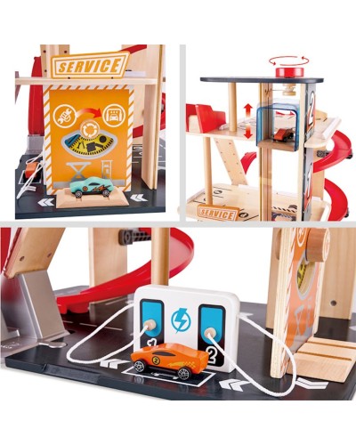 Oyun dəsti Hape Gearhead Stunt Garage