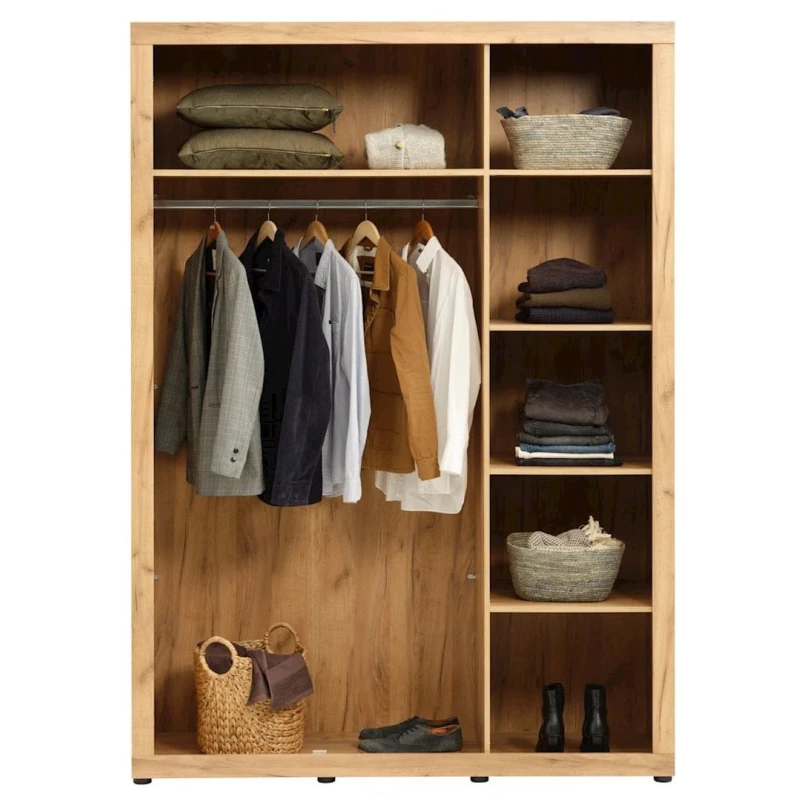 Шкаф JYSK Lintrup, 157x220x61 см, коричневый Шкаф JYSK Lintrup, 157x220x61 см, коричневый