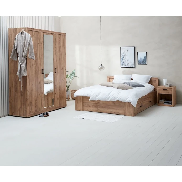 Шкаф JYSK Lintrup, 157x220x61 см, коричневый Шкаф JYSK Lintrup, 157x220x61 см, коричневый