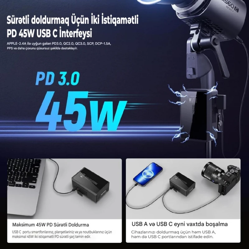 Аккумулятор для видеокамеры Neewer Mini V PS050E 14.5V 3400mAh Аккумулятор для видеокамеры Neewer Mini V PS050E 14.5V 3400mAh