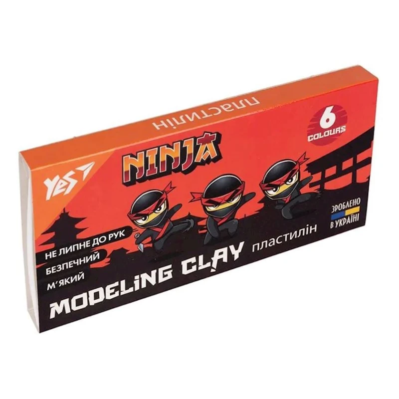 Пластилин Yes Ninja, 6 цветов