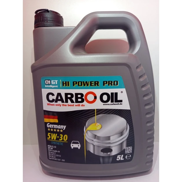 Моторное масло Carbo Oil 5W30, C2,C3, 5 л Моторное масло Carbo Oil 5W30, C2,C3, 5 л