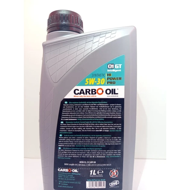 Моторное масло Carbo Oil 5W30, C2,C3, 5 л Моторное масло Carbo Oil 5W30, C2,C3, 5 л