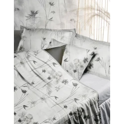 Yataq dəsti MiraNova SF-720, yorğan üzü 160x220 sm, mələfə 170x240 sm, yastıq üzü 50x70 sm, birnəfərlik, pambıq, boz