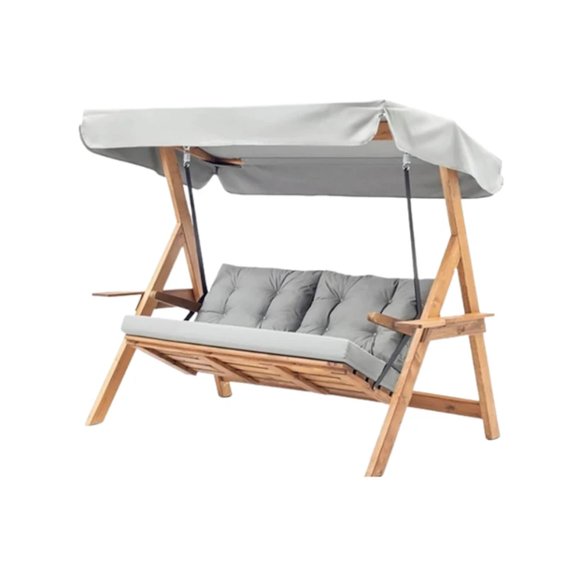 Садовые качели Hira 190x195 см, дерево, серый Садовые качели Hira 190x195 см, дерево, серый