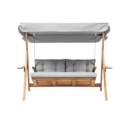 Bağ yelləncəyi Hira 190x195 sm, taxta, boz Bağ yelləncəyi Hira 190x195 sm, taxta, boz