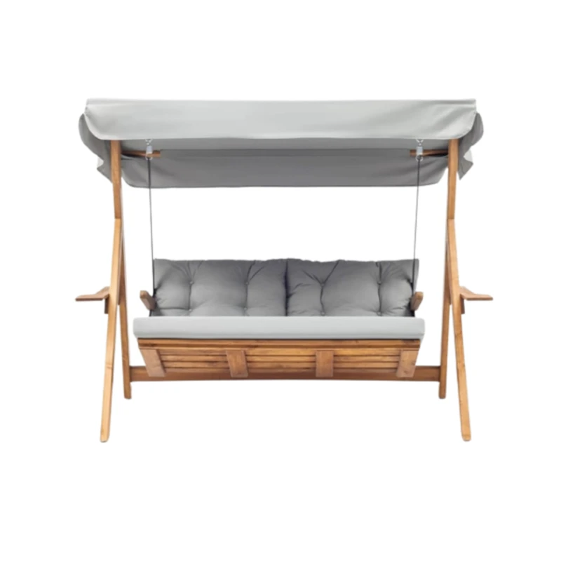 Садовые качели Hira 190x195 см, дерево, серый Садовые качели Hira 190x195 см, дерево, серый