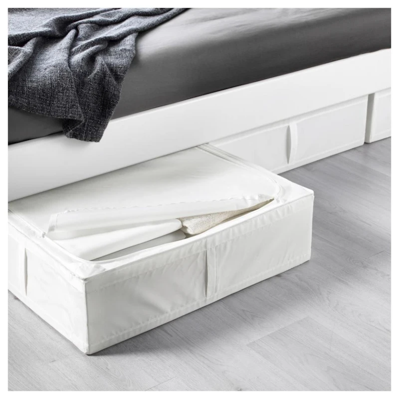 Сумка для хранения Ikea Skubb, полиэстер, белая, 65x53x19 см Сумка для хранения Ikea Skubb, полиэстер, белая, 65x53x19 см