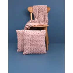 Dekorativ yastıq JYSK Kongsspir, 45x45 sm, çəhrayı