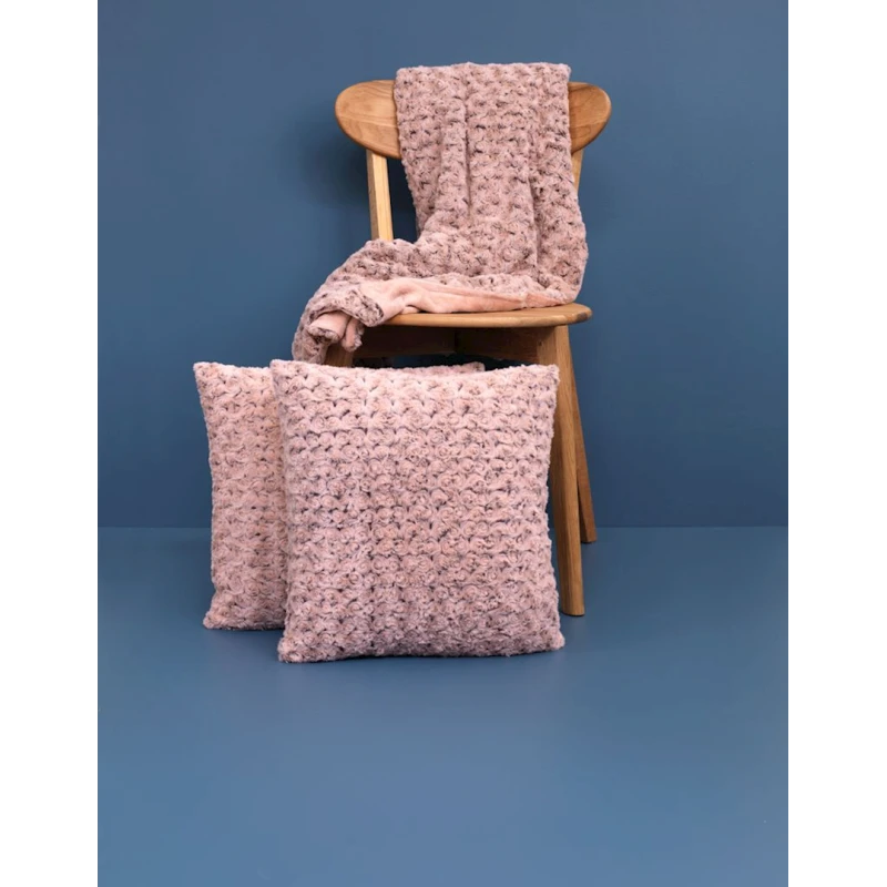 Dekorativ yastıq JYSK Kongsspir, 45x45 sm, çəhrayı