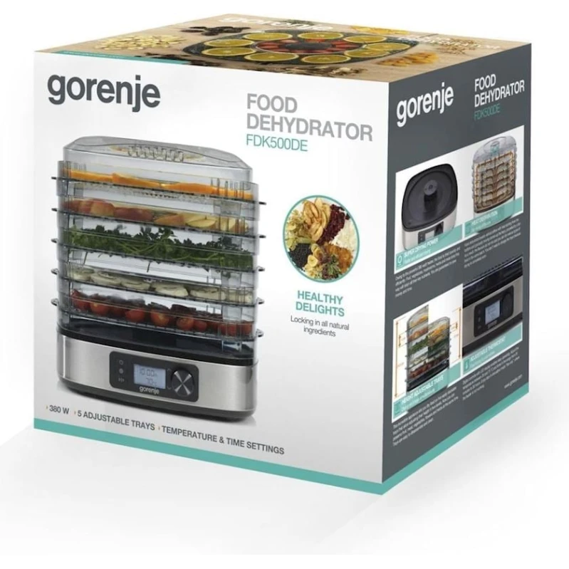 Сушильный аппарат для овощей и фруктов Gorenje FDK500DE Сушильный аппарат для овощей и фруктов Gorenje FDK500DE