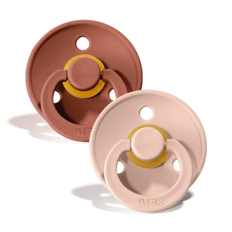 Набор пустышек BIBS Colour, размер 2, 6-18 месяцев, коричневый/розовый, 2 шт Набор пустышек BIBS Colour, размер 2, 6-18 месяцев, коричневый/розовый, 2 шт