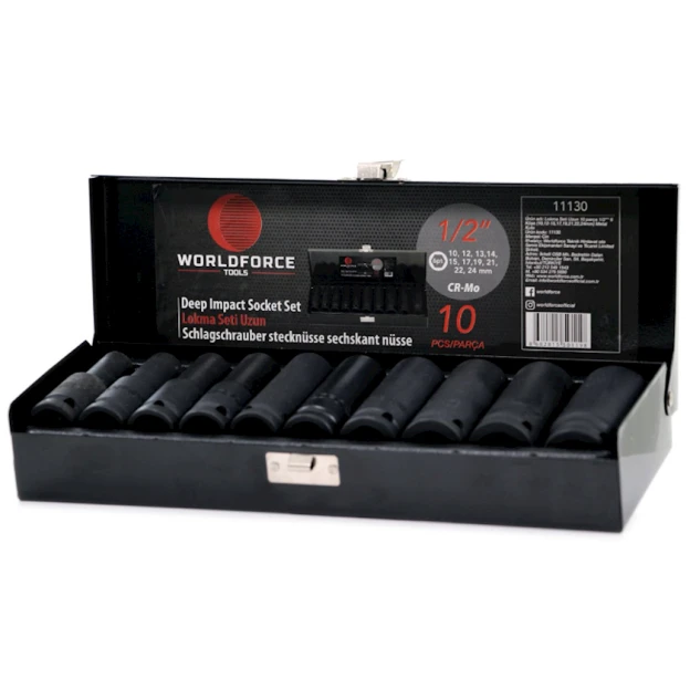 Набор головок Worldforce 11130, 1/2