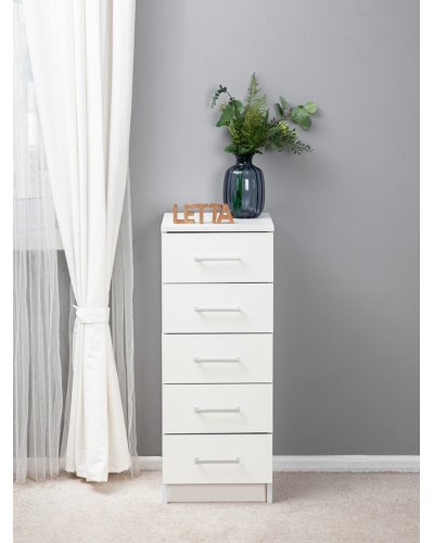 Tumba Letta, LDSP, ağ, 89х35х35 sm