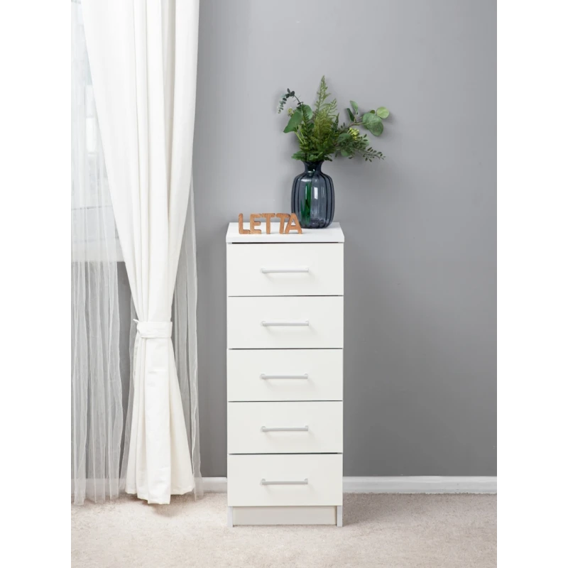 Tumba Letta, LDSP, ağ, 89х35х35 sm Tumba Letta, LDSP, ağ, 89х35х35 sm