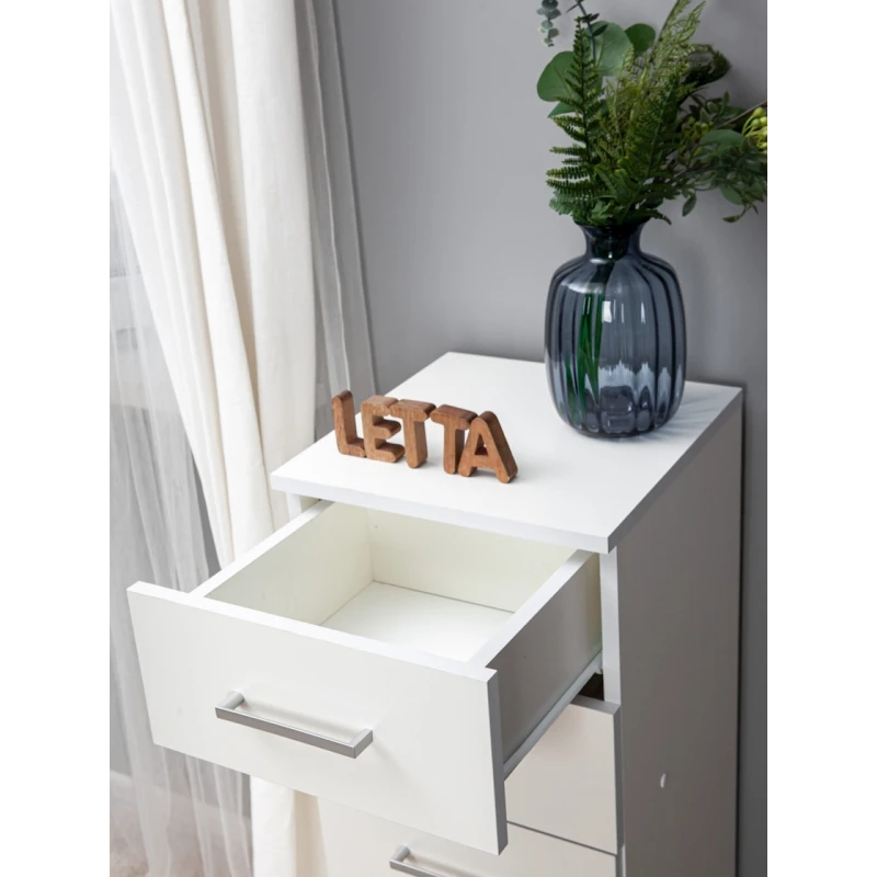 Tumba Letta, LDSP, ağ, 89х35х35 sm Tumba Letta, LDSP, ağ, 89х35х35 sm