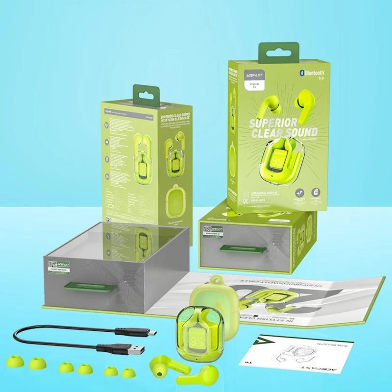 Беспроводные наушники Acefast T6 Youth Green Беспроводные наушники Acefast T6 Youth Green