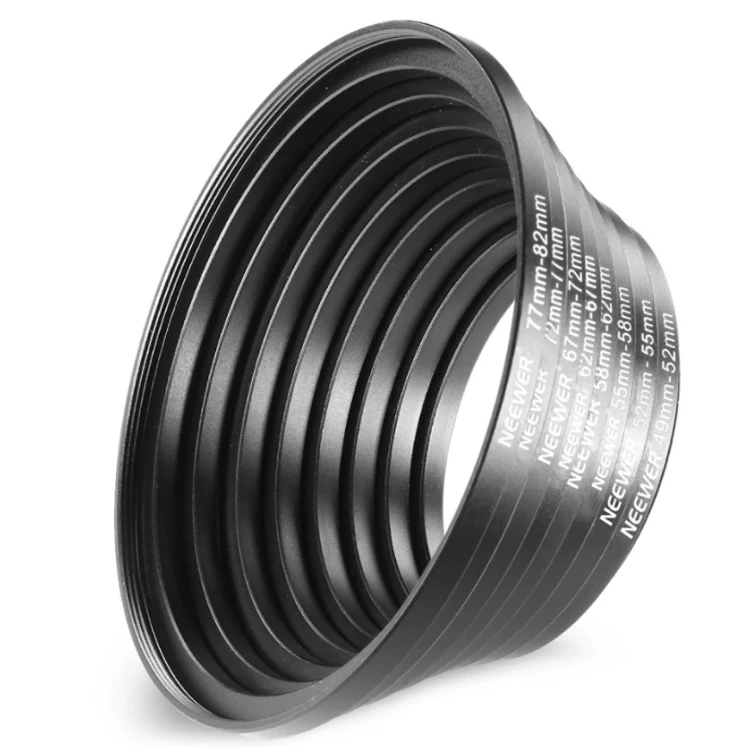 Набор переходных колец для объектива Neewer FL82, черный, 8 шт Набор переходных колец для объектива Neewer FL82, черный, 8 шт
