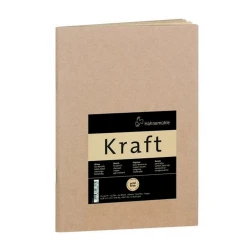 Блокнот для набросков Hahnemuhle Kraft, 120 г/м2, А5, 20 листов, целлюлоза 100%, мягкая обложка, коричневый Блокнот для набросков Hahnemuhle Kraft, 120 г/м2, А5, 20 листов, целлюлоза 100%, мягкая обложка, коричневый