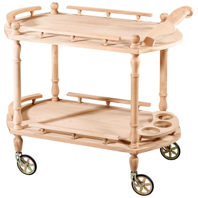 Сервировочная тележка Barizza, дерево, бежевая Сервировочная тележка Barizza, дерево, бежевая
