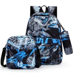 Dəst 3-1-də PA-1010943, polyester/neylon, qara/mavi/ağ