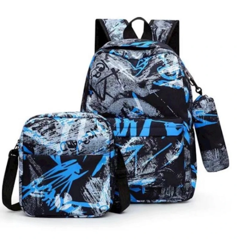 Набор 3 в 1 PA-1010943, полиэстер/нейлон, черный/голубой/белый