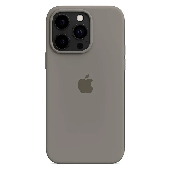 Telefon üçün çexol Apple 14 Pro Silicone Cloudy Gray