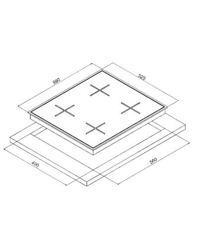 Bişirmə səthi Electrotech Poro 603G1HP White Glass