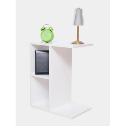 Журнальный стол Orinok 12115530, ЛДСП, белый, 60x47x30 см