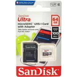 Карта памяти SanDisk Ultra 64GB microSDXC UHS-I Class 10