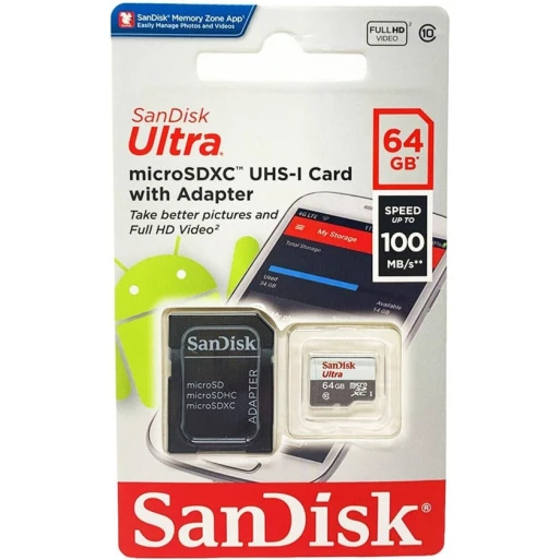Карта памяти SanDisk Ultra 64GB microSDXC UHS-I Class 10 Карта памяти SanDisk Ultra 64GB microSDXC UHS-I Class 10