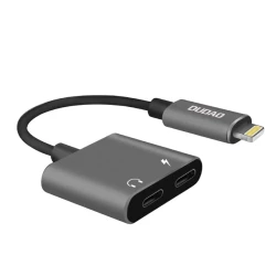 Кабель-разветвитель DUDAO L14 2in1 Lightning to Lightning Adapter, Серый