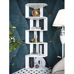 Stellaj 3563_StellajOpenUgolWhite, 156.3х38х38 sm, LDSP, ağ