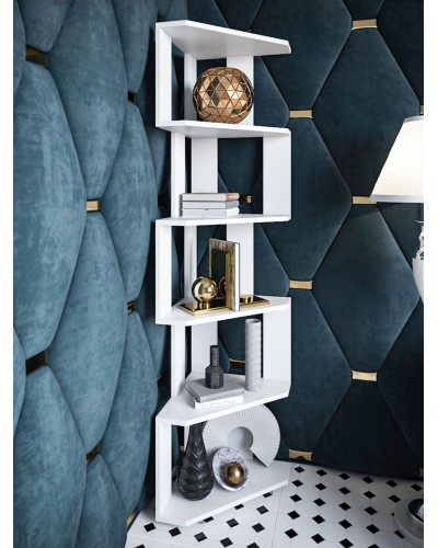 Stellaj 3563_StellajOpenUgolWhite, 156.3х38х38 sm, LDSP, ağ