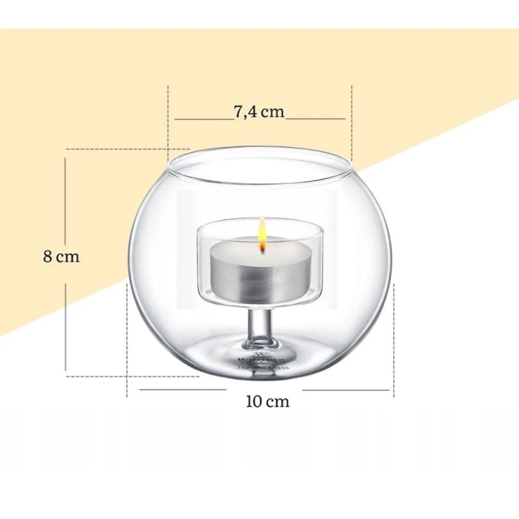 Подсвечник Wilmax 888973/A, 10x8 см, стекло, прозрачный Подсвечник Wilmax 888973/A, 10x8 см, стекло, прозрачный