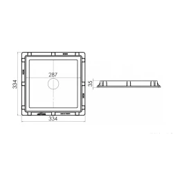 Крышка люка LuxWares, 300x300 мм, пластик