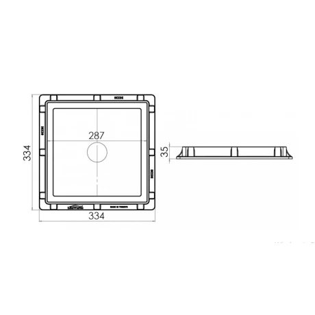 Lyuk qapağı LuxWares, 300x300 mm, plastik Lyuk qapağı LuxWares, 300x300 mm, plastik
