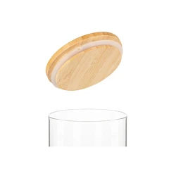 Банка для хранения Ardesto Fresh AR1313BLR, 1300 мл, стекло/бамбук, прозрачный, круглая