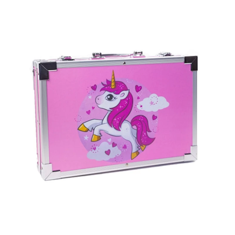 Набор для рисования Unicorn, в металлическом чемодане, розовый Набор для рисования Unicorn, в металлическом чемодане, розовый