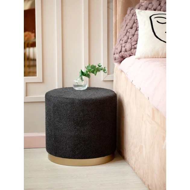 Пуфик 68, ткань, серый, 40x35x35 см