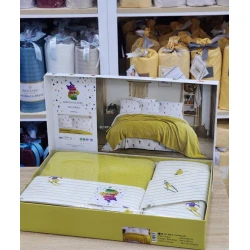 Комплект постельного белья Dance of Colours SHA-00006268, пике 240х260 см, простыня 240х260 см, 2 шт наволочки 50х70 см, двуспальный, хлопок, разноцветный