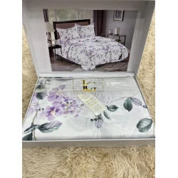 Комплект постельного белья MiraNova LQ-064, пододеяльник 200×230 см, простыня 245×250 см, наволочки 50×70 см, евро, сатин, разноцветный