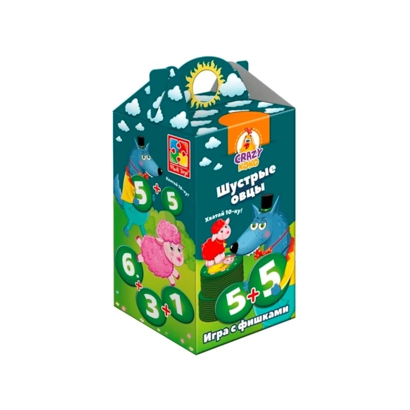 Игра с фишками Vladi Toys Crazy Koko Шустрые овцы Хватай 10-ку