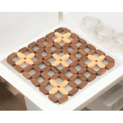 Подставка под горячее BTC-102, коричневая, 14x14 см Подставка под горячее BTC-102, коричневая, 14x14 см