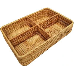 Корзина для хранения ratt40, ротанг, коричневый, 30x19.99x7.01 см