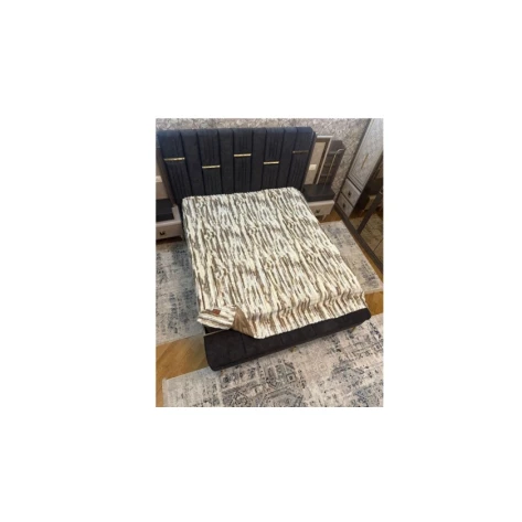 Плед-покрывало RST, 220x240 см, двуспальный, бежевый/коричневый