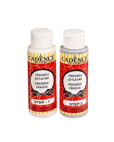 Кракелюр Cadence Crocodile Coloured Crackle C 1021 Metallic Silver, 70+70 мл
