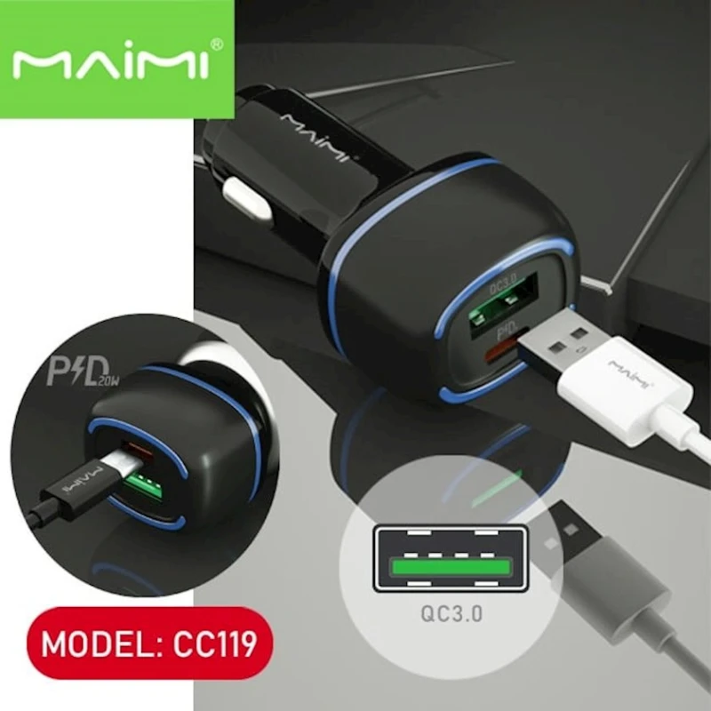 Автомобильное зарядное устройство Maimi CC119 Black Автомобильное зарядное устройство Maimi CC119 Black