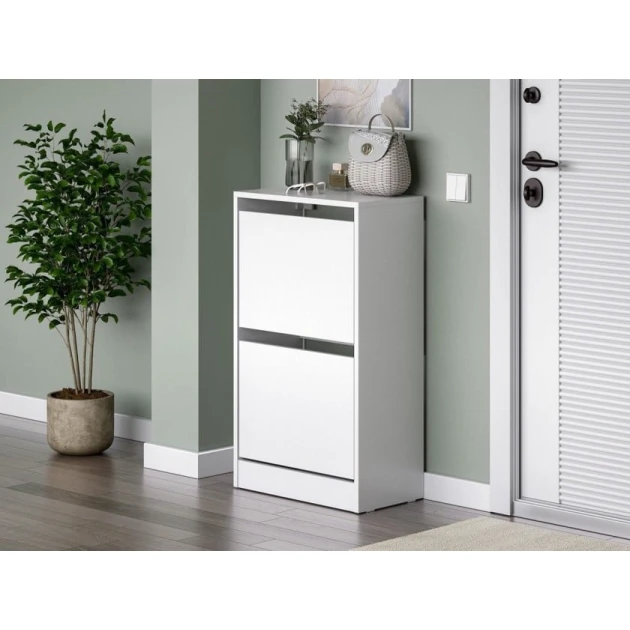 Тумба для обуви Art Mebel 12, ламинат, белая, 60х70х30 см Тумба для обуви Art Mebel 12, ламинат, белая, 60х70х30 см