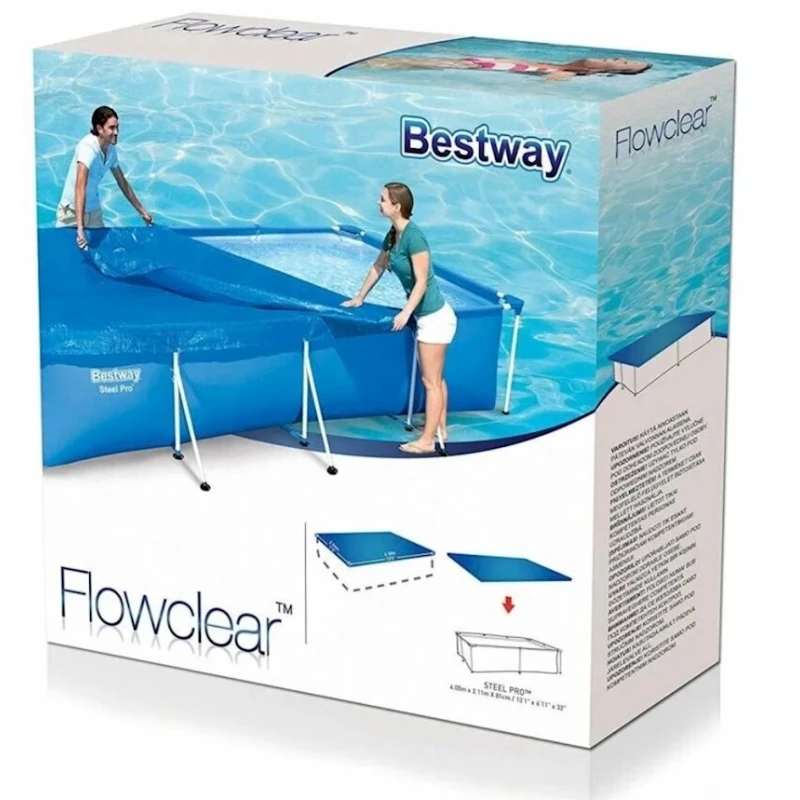 Тент Bestway 58107, прямоугольный, 410х226 см, синий